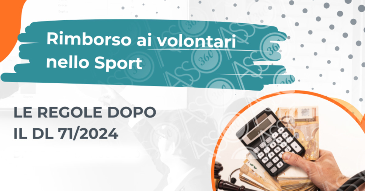 Rimborsi ai volontari nello sport